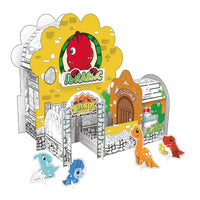 HKM-734931 3D DIY Paper Puzzle Set for Kids - Christmas House Coloring and Assembly Fun
