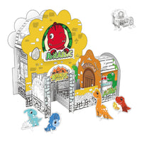 HKM-734931 3D DIY Paper Puzzle Set for Kids - Christmas House Coloring and Assembly Fun