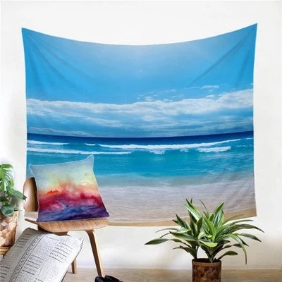 HKM-735059 European Classical Geometric Abstract Plush Fabric Tapestry for Bedroom and Living Room Decor