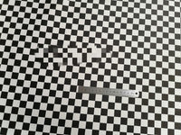 HKM-735187 Black and White Checked Artificial Leather Fabric for Wall Decoration and Upholstery