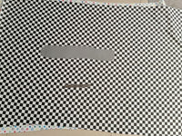 HKM-735187 Black and White Checked Artificial Leather Fabric for Wall Decoration and Upholstery