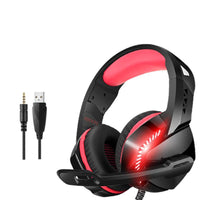 HKM-735251 Dazzling Optical Wired Headset with Built-in Sound Card and Microphone - 50mm Speakers, Memory Foam Earmuffs, 2.2m Cable