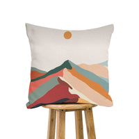 HKM-735315 Creative Digital Print Mountain Landscape Pillowcase - Modern Polyester Cushion Cover 45x45cm