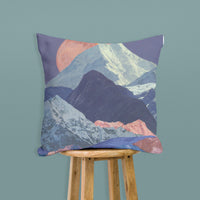 HKM-735315 Creative Digital Print Mountain Landscape Pillowcase - Modern Polyester Cushion Cover 45x45cm