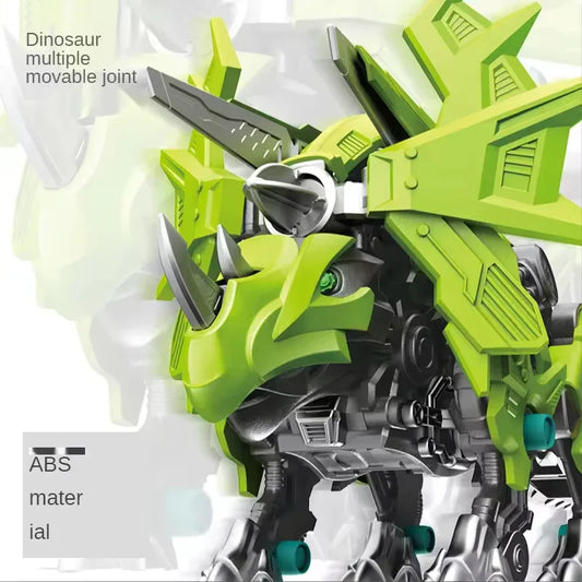 STEM Educational DIY Assembling Electric Triceratops Dinosaur Building Toy for Ages 2 and Up