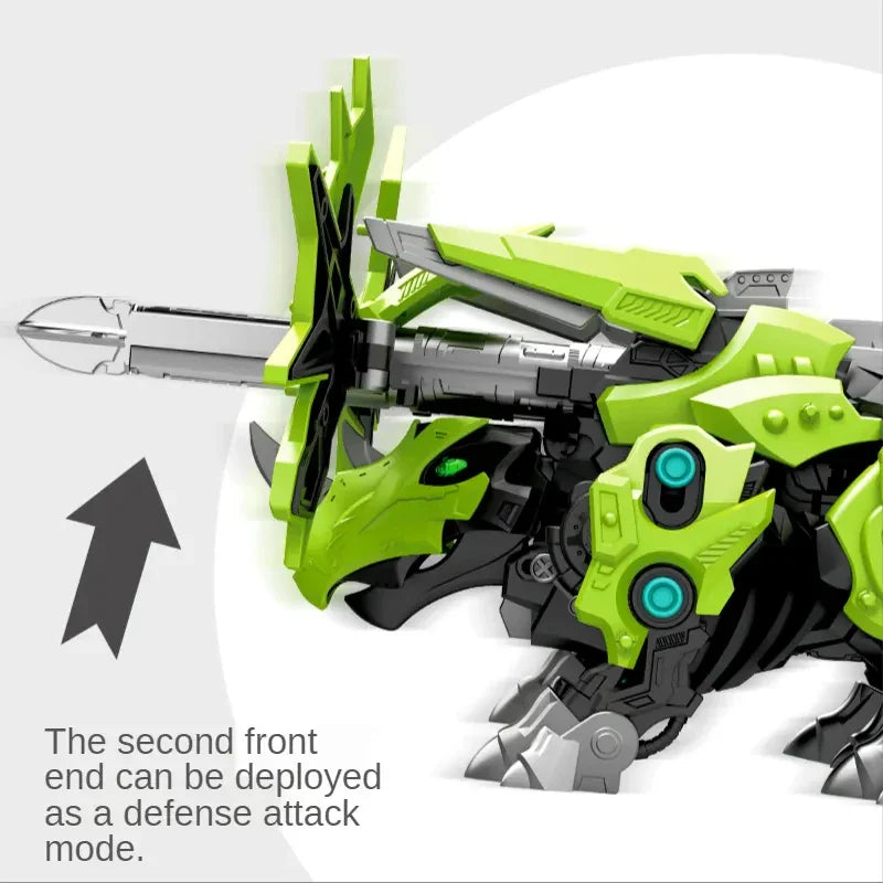 STEM Educational DIY Assembling Electric Triceratops Dinosaur Building Toy for Ages 2 and Up