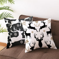 HKM-735571 Christmas-Themed Soft Peach Skin Cushion Cover 45x45 cm for Home Decoration