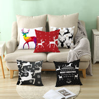 HKM-735571 Christmas-Themed Soft Peach Skin Cushion Cover 45x45 cm for Home Decoration