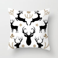 HKM-735571 Christmas-Themed Soft Peach Skin Cushion Cover 45x45 cm for Home Decoration