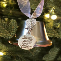 HKM-735635 Elegant Metal Christmas Bell Pendant - Modern Geometric Design in Silver and Gold, Decorative Souvenir Ornaments