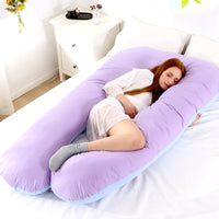 HKM-735635 U-Shaped Color Matching Belly Support Pillow for Pregnant Women - 125cm x 72cm