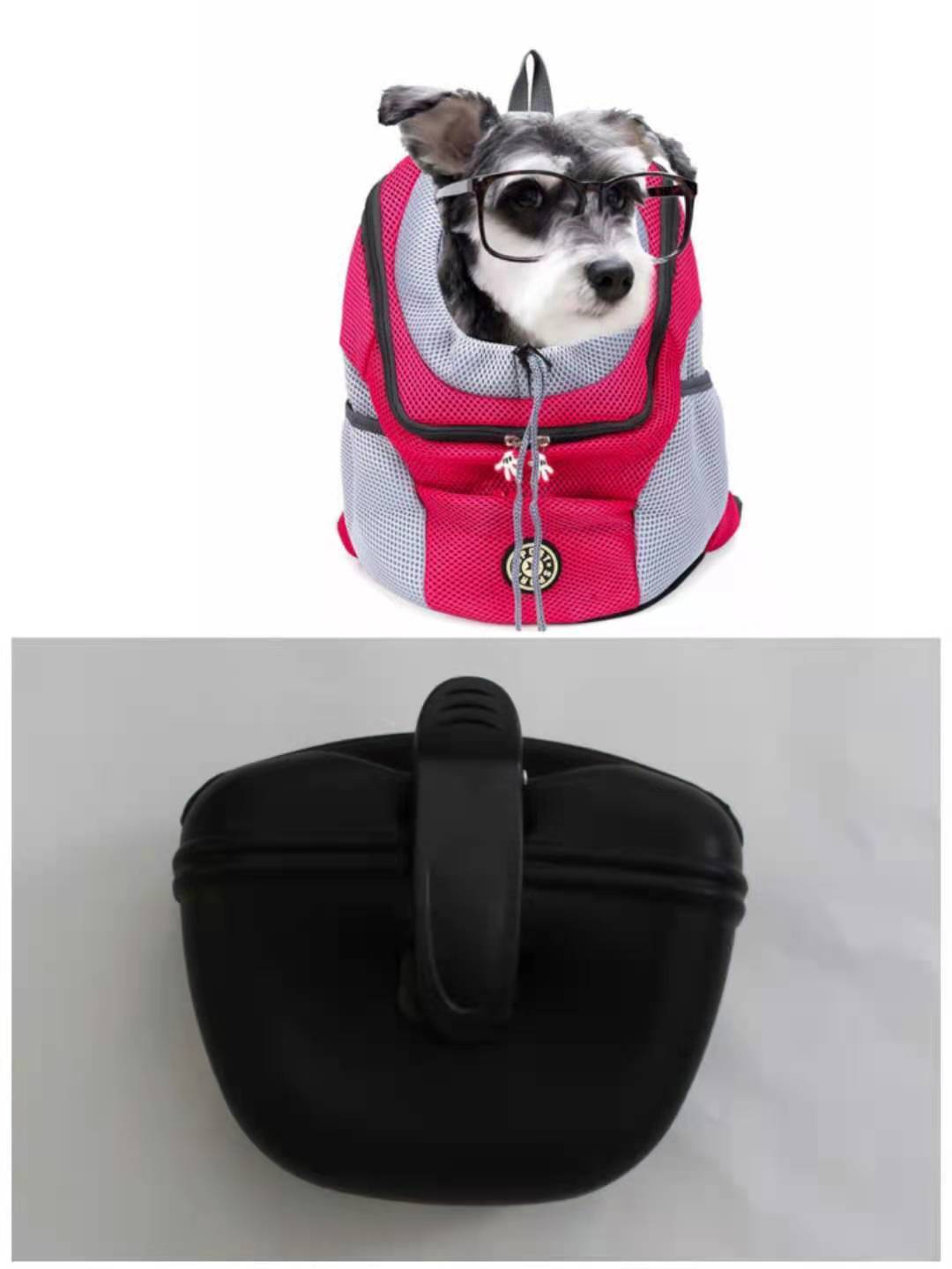 HKM-735699 Silicone Portable Dog Snack Bag with Clip and Magnetic Closure - Ideal for Pet Training