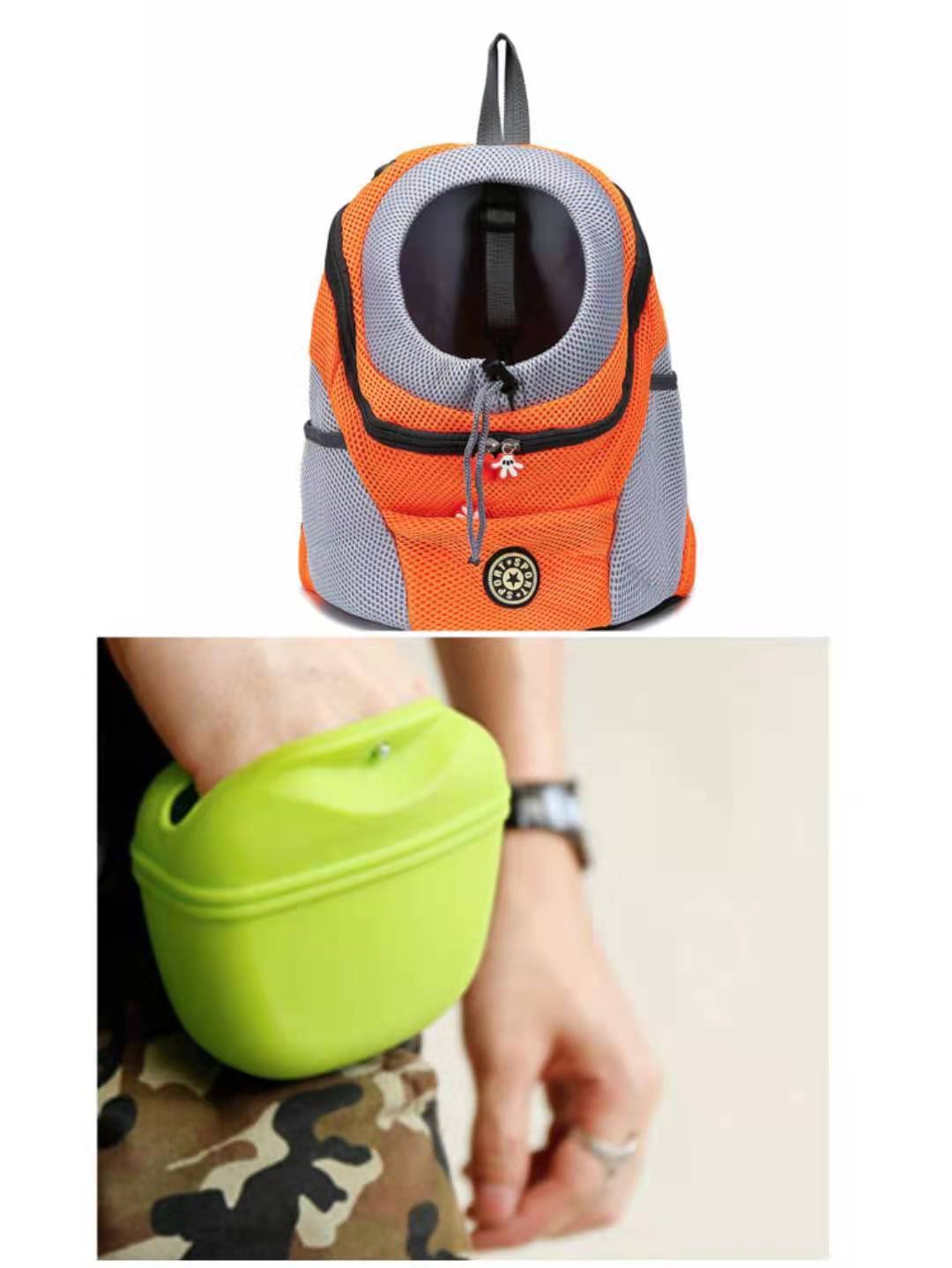 HKM-735699 Silicone Portable Dog Snack Bag with Clip and Magnetic Closure - Ideal for Pet Training