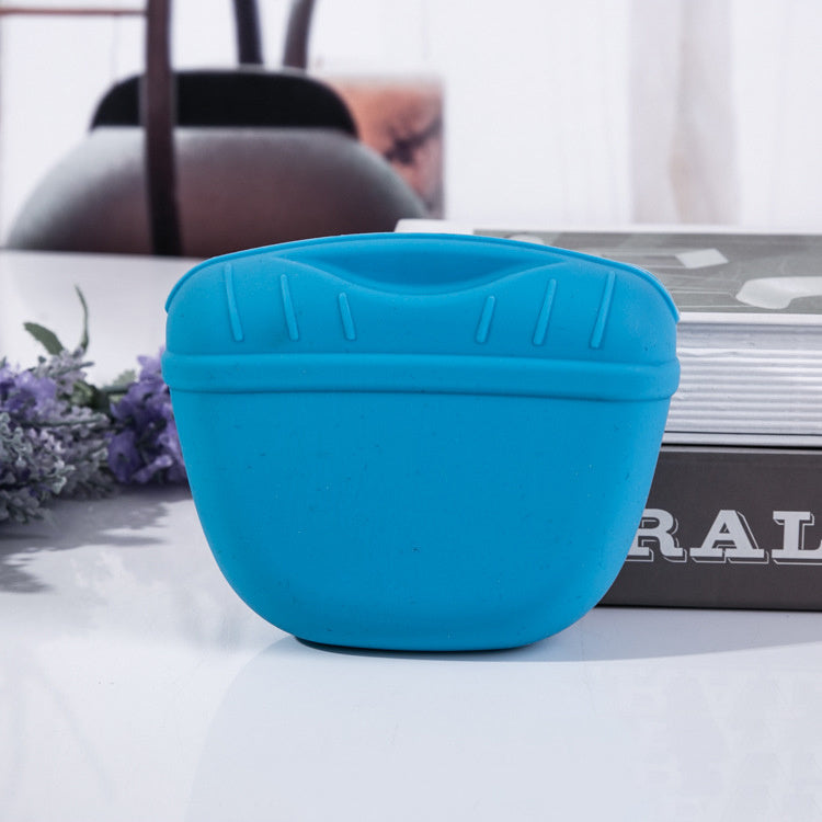 HKM-735699 Silicone Portable Dog Snack Bag with Clip and Magnetic Closure - Ideal for Pet Training