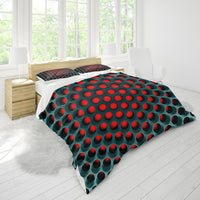 HKM-735827 Honeycomb Texture Three-Piece Polyester Duvet Cover Set