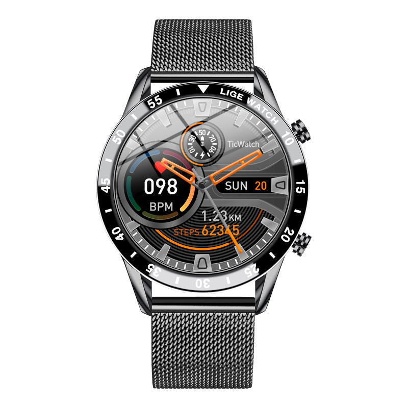 HKM-736019 Multifunctional Smart Watch with Bluetooth Calling, Pedometer, Blood Pressure & Heart Rate Monitor, 30M Waterproof