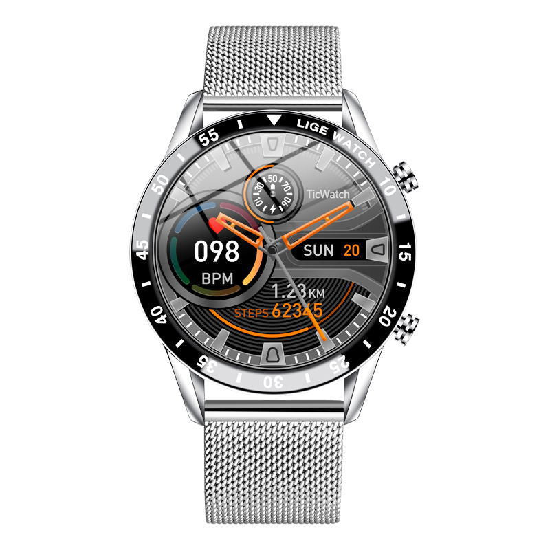 HKM-736019 Multifunctional Smart Watch with Bluetooth Calling, Pedometer, Blood Pressure & Heart Rate Monitor, 30M Waterproof