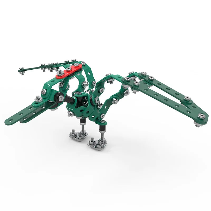 HKM-736083 Stainless Steel 3D Dinosaur Puzzle Blocks Toy Set for DIY Assembly - Educational Building Fun for All Ages
