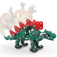 HKM-736083 Stainless Steel 3D Dinosaur Puzzle Blocks Toy Set for DIY Assembly - Educational Building Fun for All Ages