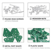 HKM-736083 Stainless Steel 3D Dinosaur Puzzle Blocks Toy Set for DIY Assembly - Educational Building Fun for All Ages