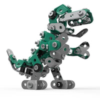 HKM-736083 Stainless Steel 3D Dinosaur Puzzle Blocks Toy Set for DIY Assembly - Educational Building Fun for All Ages