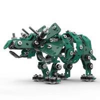 HKM-736083 Stainless Steel 3D Dinosaur Puzzle Blocks Toy Set for DIY Assembly - Educational Building Fun for All Ages