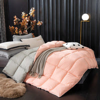 HKM-736275 Luxurious Down Velvet Comforter with Soy Protein Fiber Filling - Soft Polyester and Cotton Blend