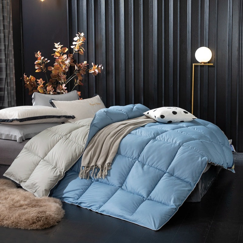 HKM-736275 Luxurious Down Velvet Comforter with Soy Protein Fiber Filling - Soft Polyester and Cotton Blend