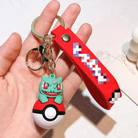 HKM-736339 Cartoon Car Keychain 3D Rubber Pendant for Backpack and Key Ring, Perfect for Birthdays