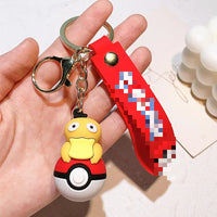 HKM-736339 Cartoon Car Keychain 3D Rubber Pendant for Backpack and Key Ring, Perfect for Birthdays