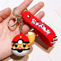 HKM-736339 Cartoon Car Keychain 3D Rubber Pendant for Backpack and Key Ring, Perfect for Birthdays