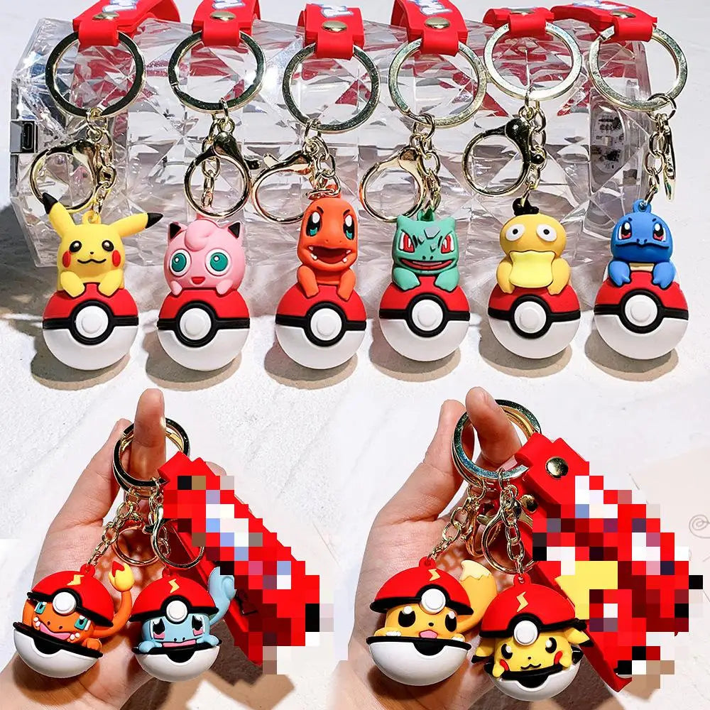 HKM-736339 Cartoon Car Keychain 3D Rubber Pendant for Backpack and Key Ring, Perfect for Birthdays