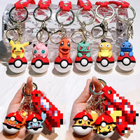 HKM-736339 Cartoon Car Keychain 3D Rubber Pendant for Backpack and Key Ring, Perfect for Birthdays