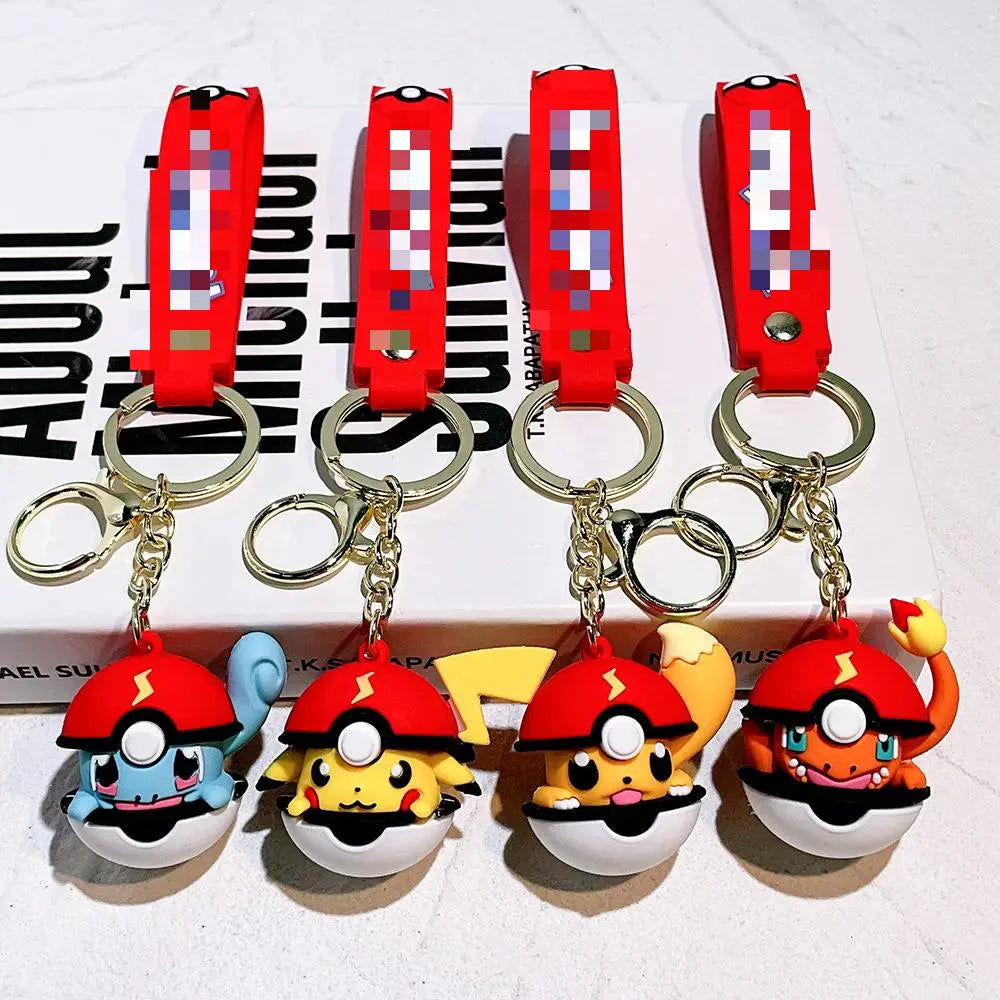 HKM-736339 Cartoon Car Keychain 3D Rubber Pendant for Backpack and Key Ring, Perfect for Birthdays