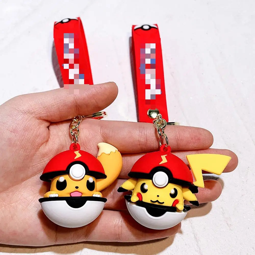 HKM-736339 Cartoon Car Keychain 3D Rubber Pendant for Backpack and Key Ring, Perfect for Birthdays