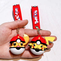 HKM-736339 Cartoon Car Keychain 3D Rubber Pendant for Backpack and Key Ring, Perfect for Birthdays