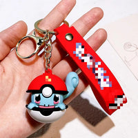HKM-736339 Cartoon Car Keychain 3D Rubber Pendant for Backpack and Key Ring, Perfect for Birthdays