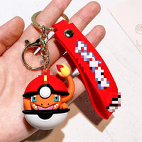 HKM-736339 Cartoon Car Keychain 3D Rubber Pendant for Backpack and Key Ring, Perfect for Birthdays