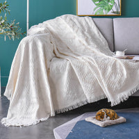 HKM-736339 Chenille Cotton Slipcover for Full Sofa with Blanket Cushion Cover in Various Colors