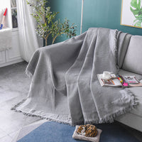 HKM-736339 Chenille Cotton Slipcover for Full Sofa with Blanket Cushion Cover in Various Colors