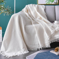 HKM-736339 Chenille Cotton Slipcover for Full Sofa with Blanket Cushion Cover in Various Colors