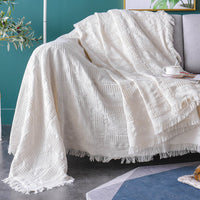 HKM-736339 Chenille Cotton Slipcover for Full Sofa with Blanket Cushion Cover in Various Colors