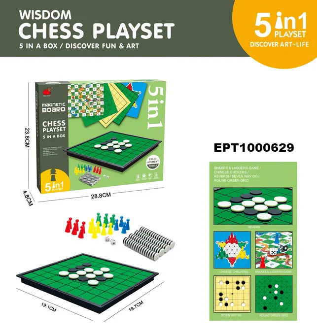 HKM-736467 Folding Magnetic Reversi Go Game and Chinese Chess Mini Board Set
