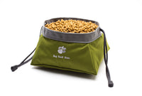 HKM-736531 Collapsible Waterproof Pet Bowl with Eco-Friendly Materials, Dual-Use for Water or Food, Green