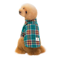 HKM-736531 Leisure-Style Cotton Plaid Shirt for Pets - Comfortable and Stylish Outfit