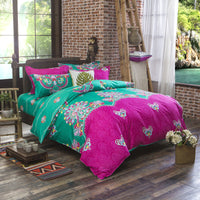 HKM-736659 Elegant Three-Piece Ethnic Polyester Bedding Set in Various Sizes