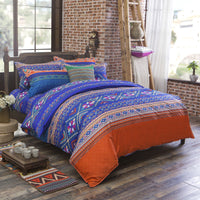 HKM-736659 Elegant Three-Piece Ethnic Polyester Bedding Set in Various Sizes