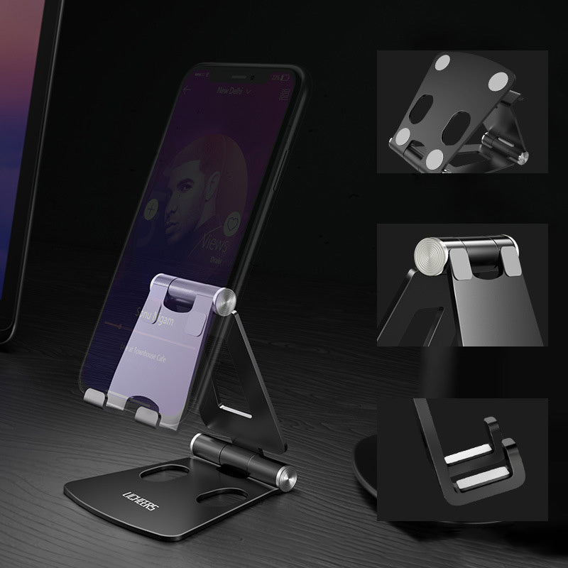 HKM-736723 Aluminum Alloy Adjustable Desktop Stand for Mobile Phones and Tablets