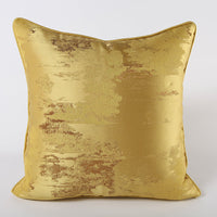 HKM-736723 Dark Green and Silver Green Landscape Print Cushion Cover - Asian Style Square Pillow, Multiple Sizes Available