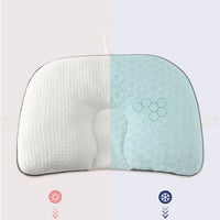 HKM-736787 Baby Head Shaping Memory Foam Pillow for Infants - Ages 0-24 Months, Soft Cotton Cover, Breathable Mesh Back
